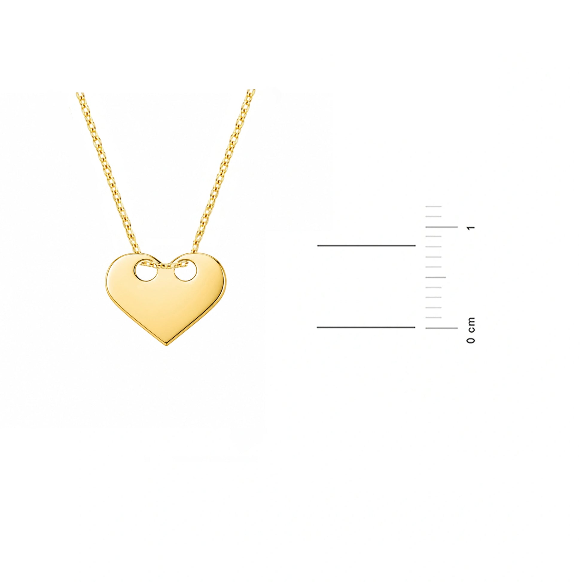 Goldkette mit durchgehendem Herz