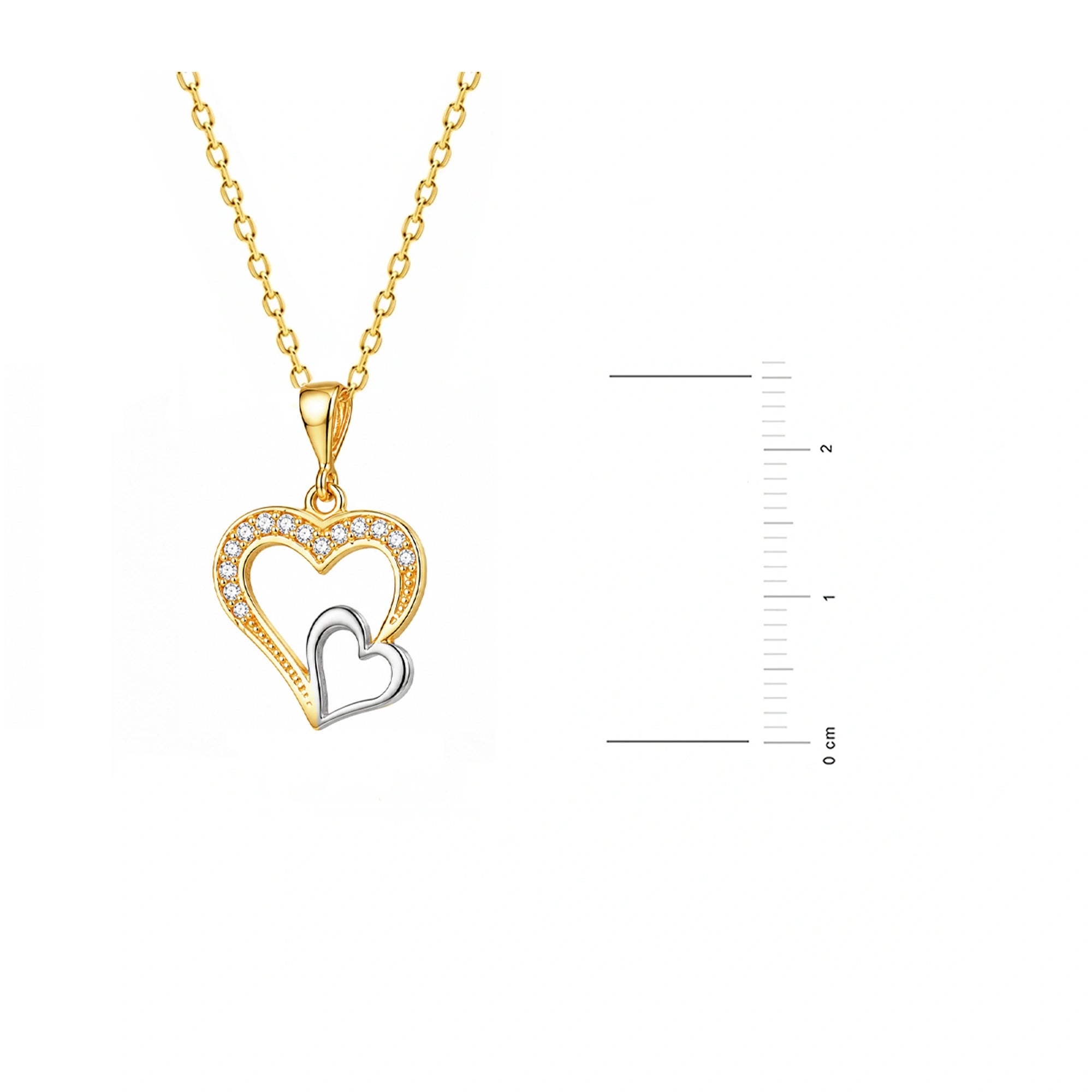 Collier en Or Cœur Bicolore