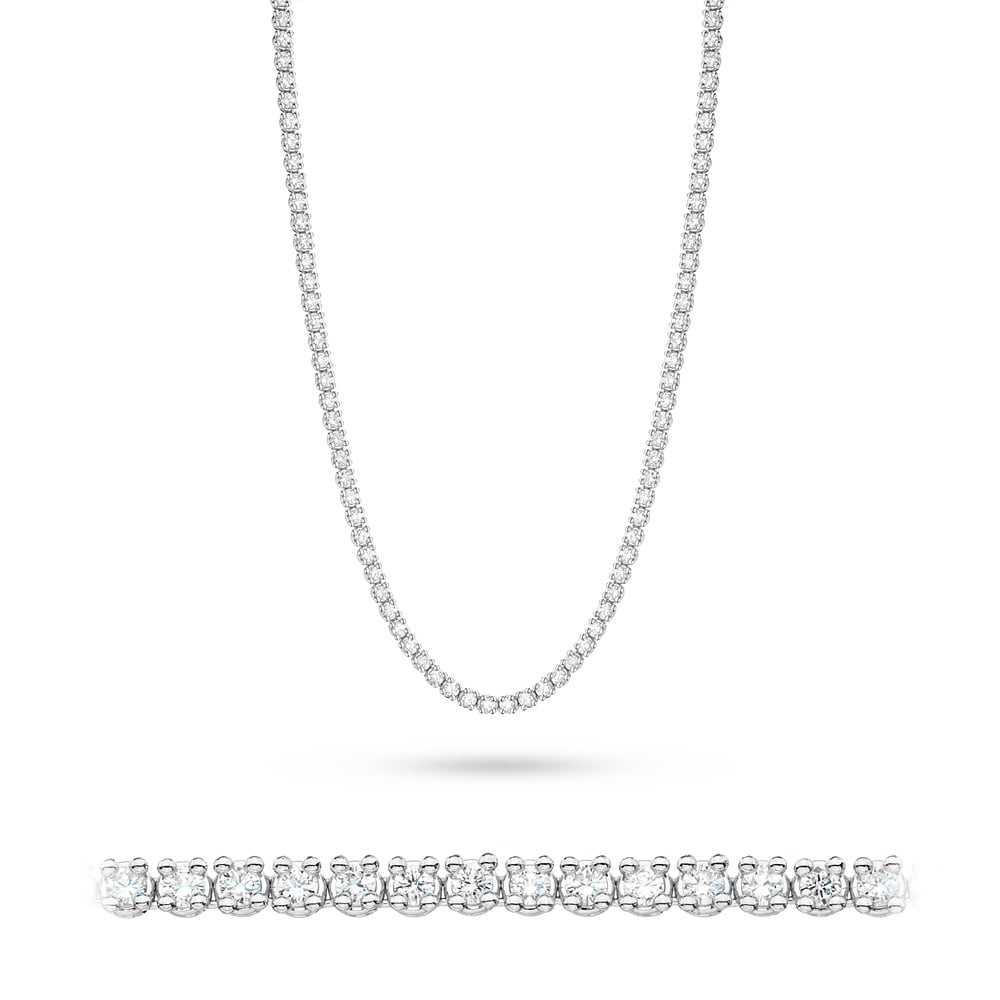 Collier tennis en or avec 169 diamants