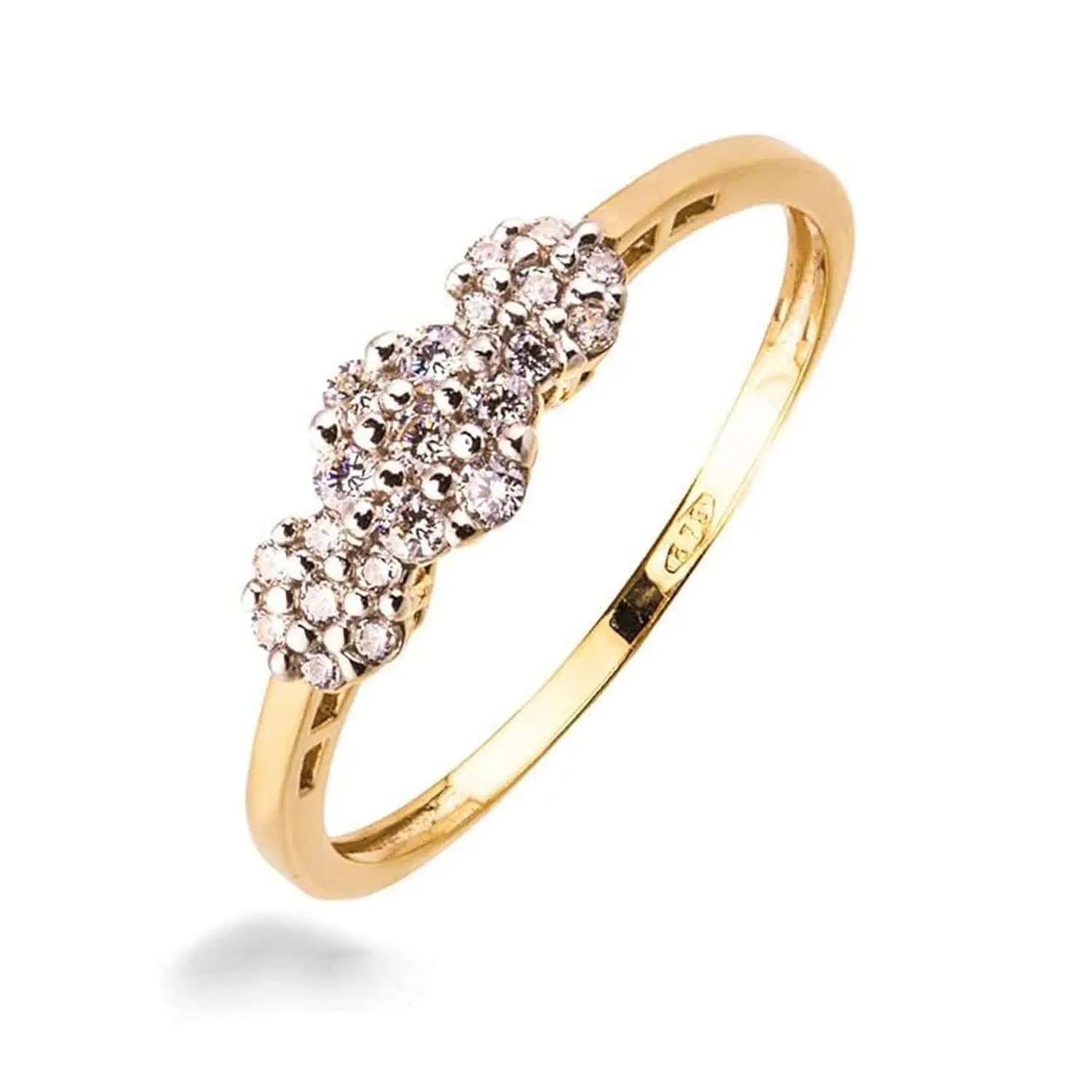 Bague Daisy en Or avec Zirconiums Cubiques