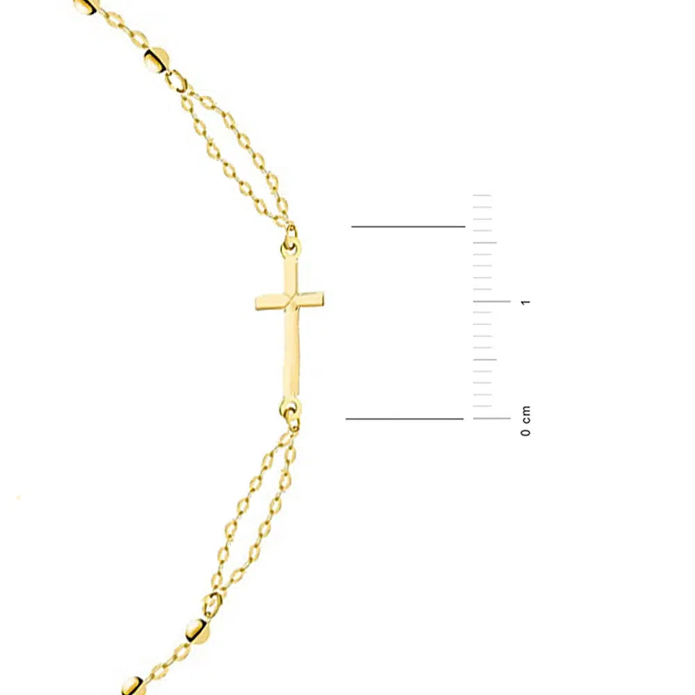 Bracciale Rosario con Charm in Oro 14 KT