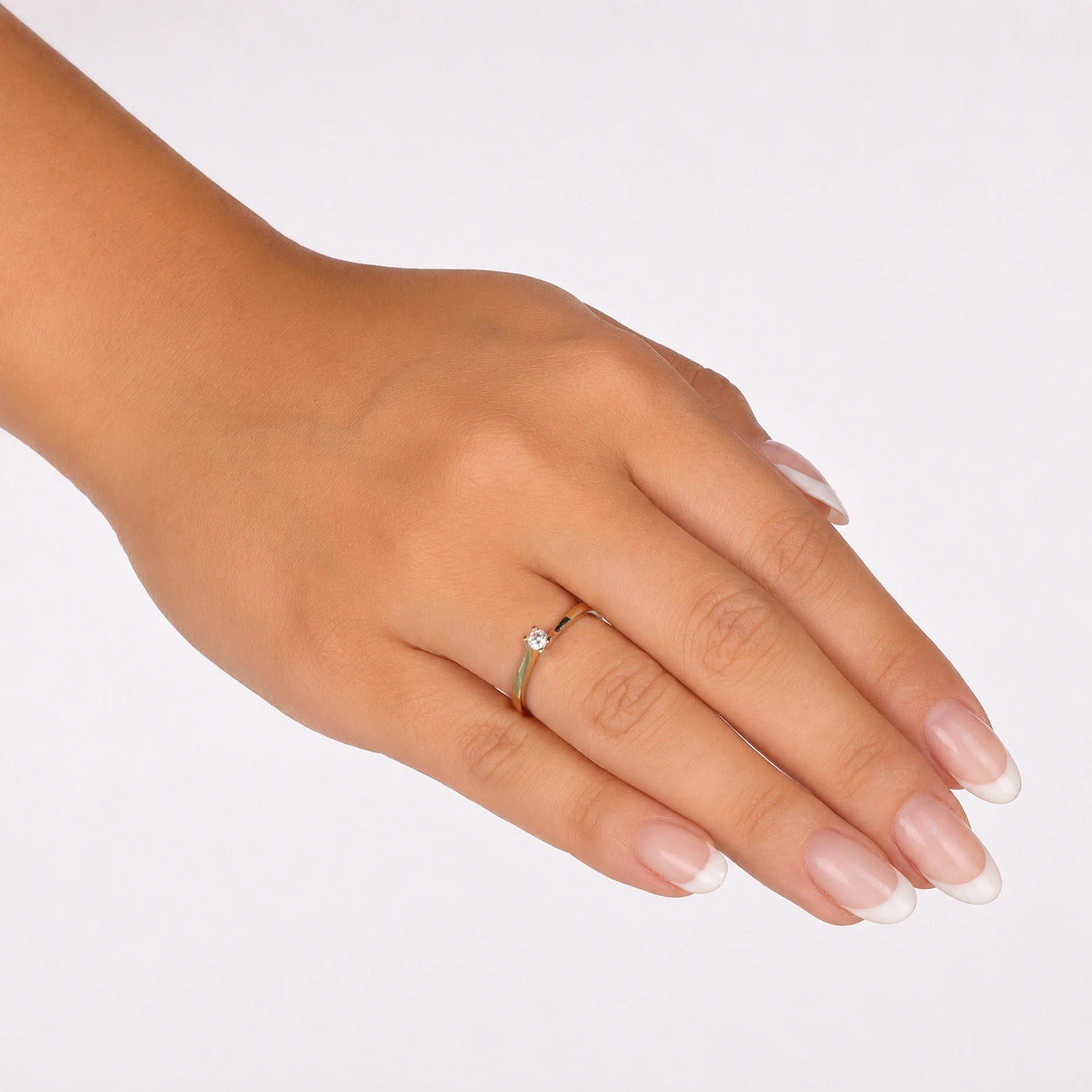Solitärring Sissi aus Gold und Cubic Zirkonia