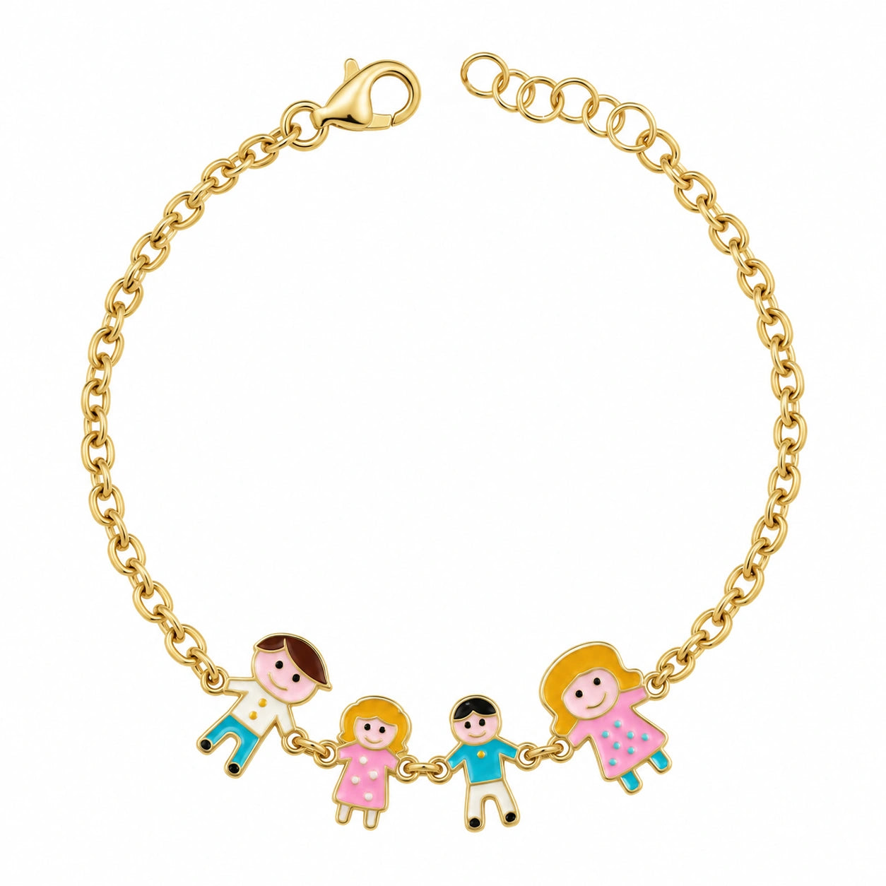 Pulsera Family con charms esmaltados