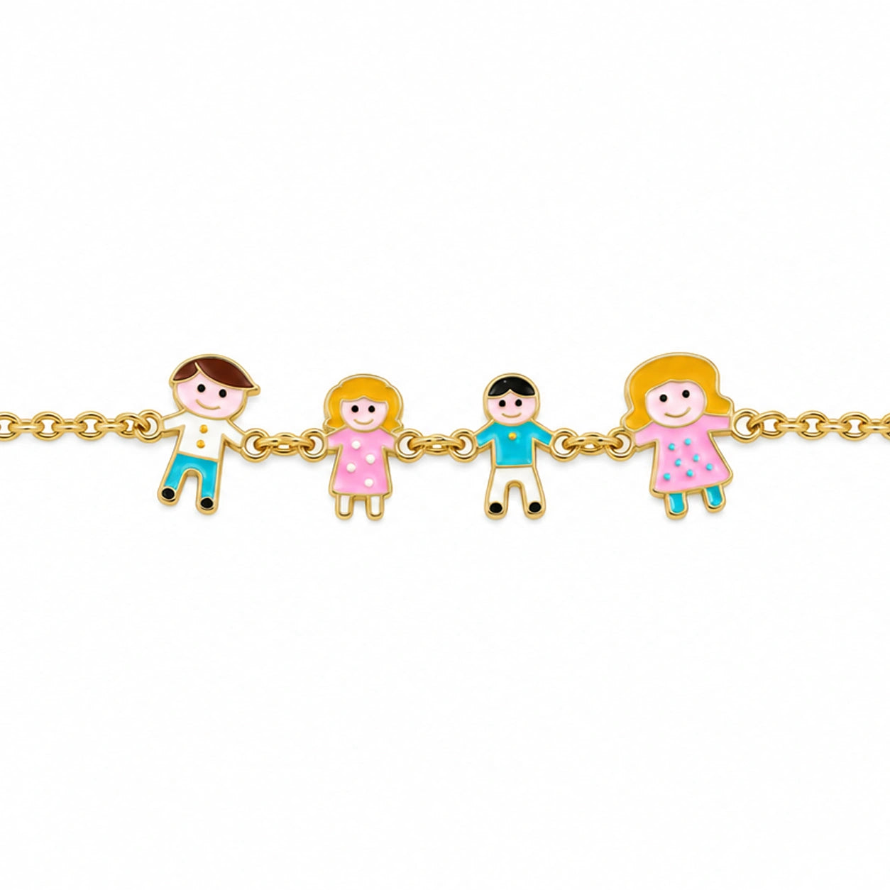 Pulsera Family con charms esmaltados