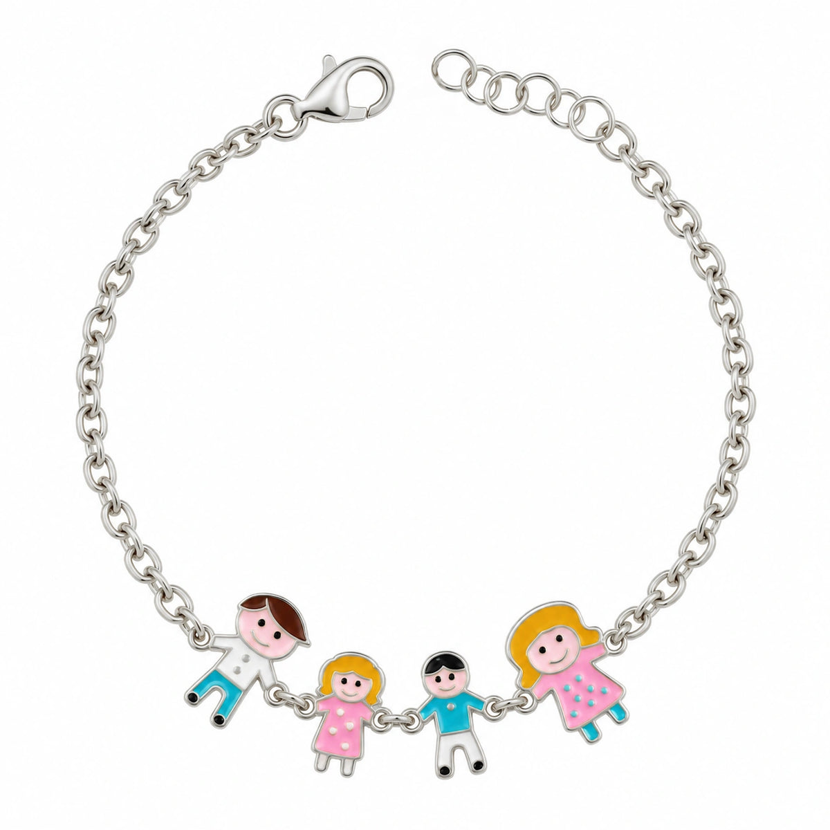 Pulsera Family con charms esmaltados