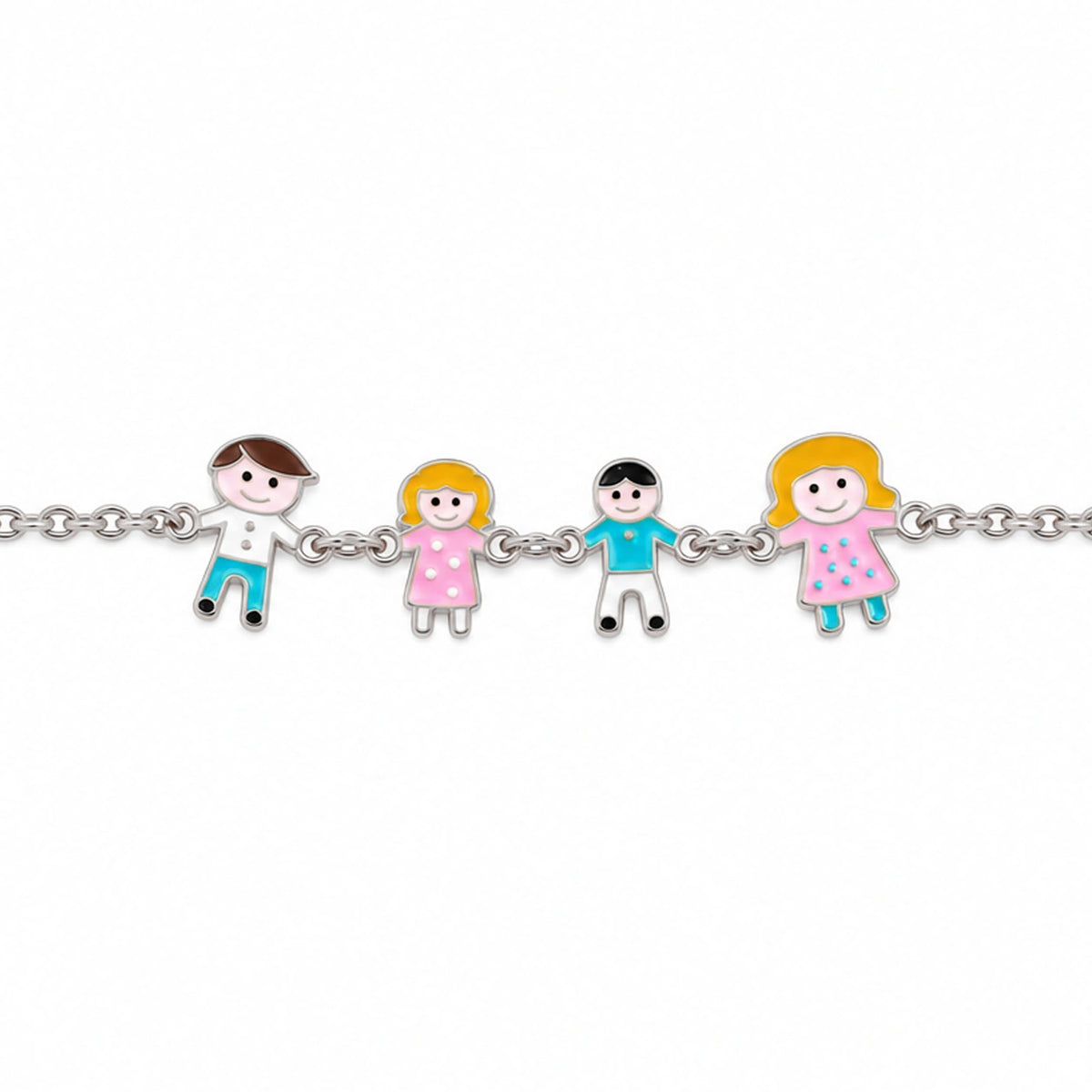 Pulsera Family con charms esmaltados