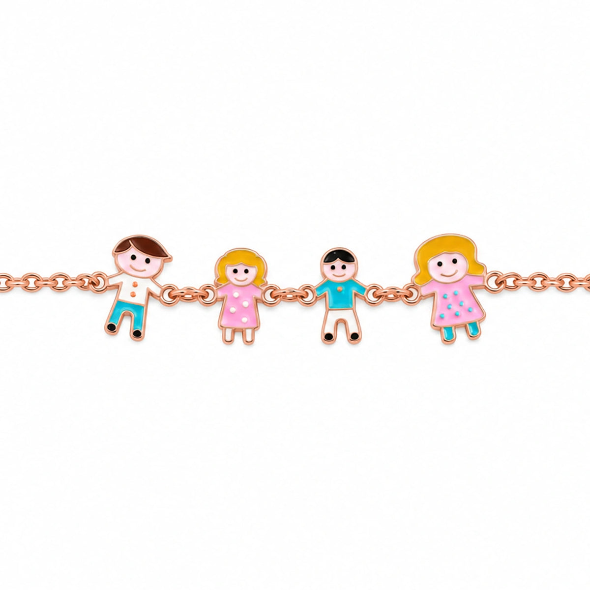 Pulsera Family con charms esmaltados