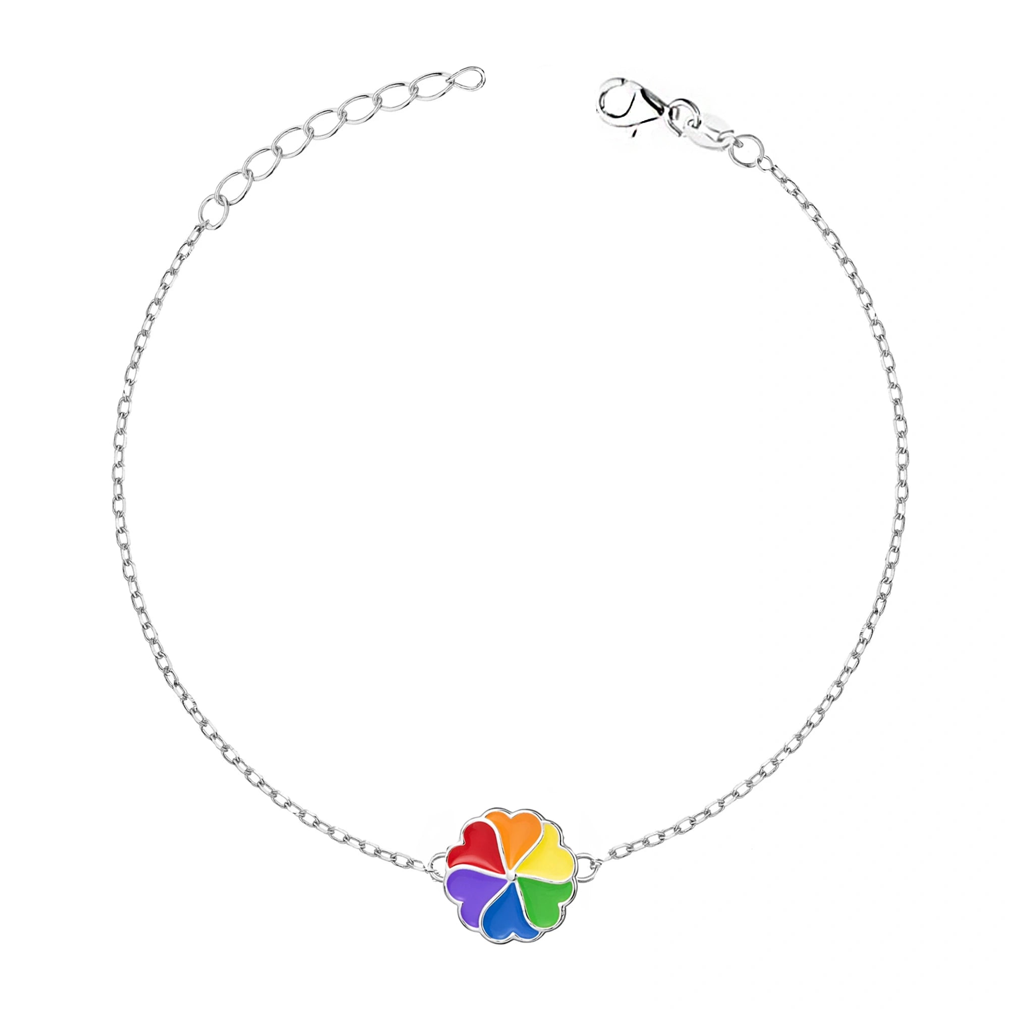 Bracelet with Rainbow Flower