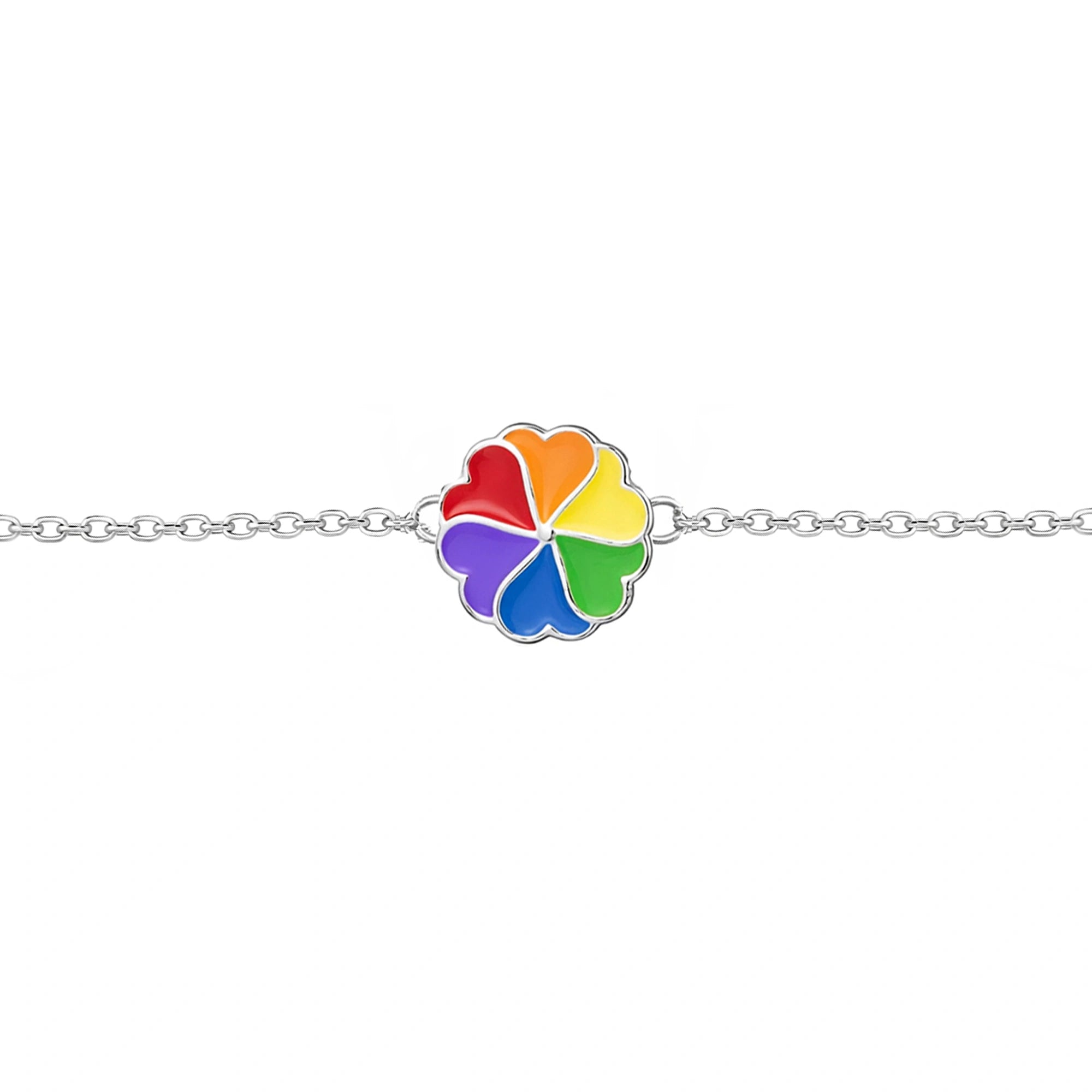 Bracelet with Rainbow Flower