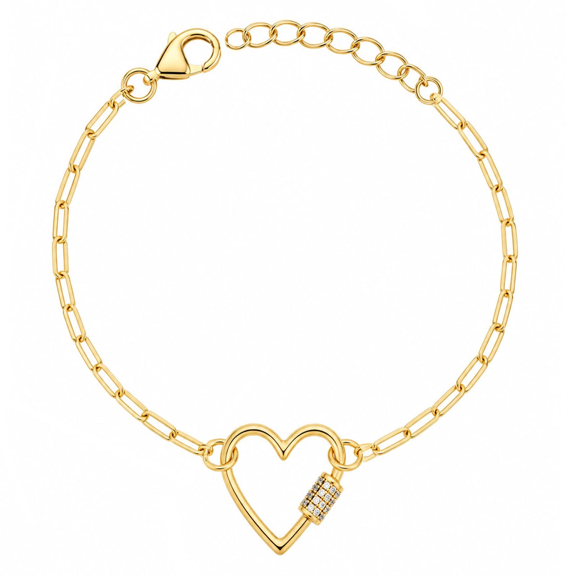 Heart Bracelet with Zircons
