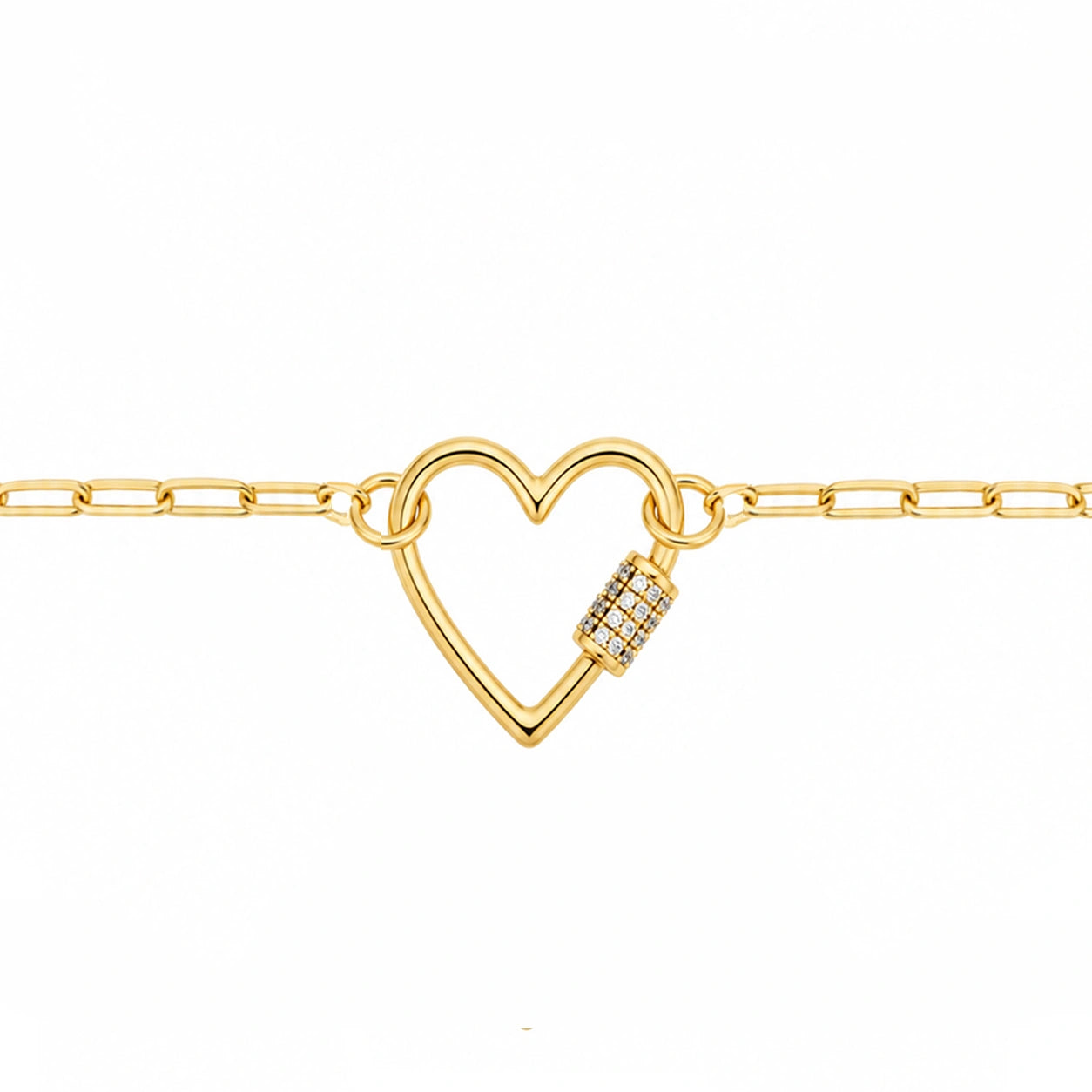 Heart Bracelet with Zircons