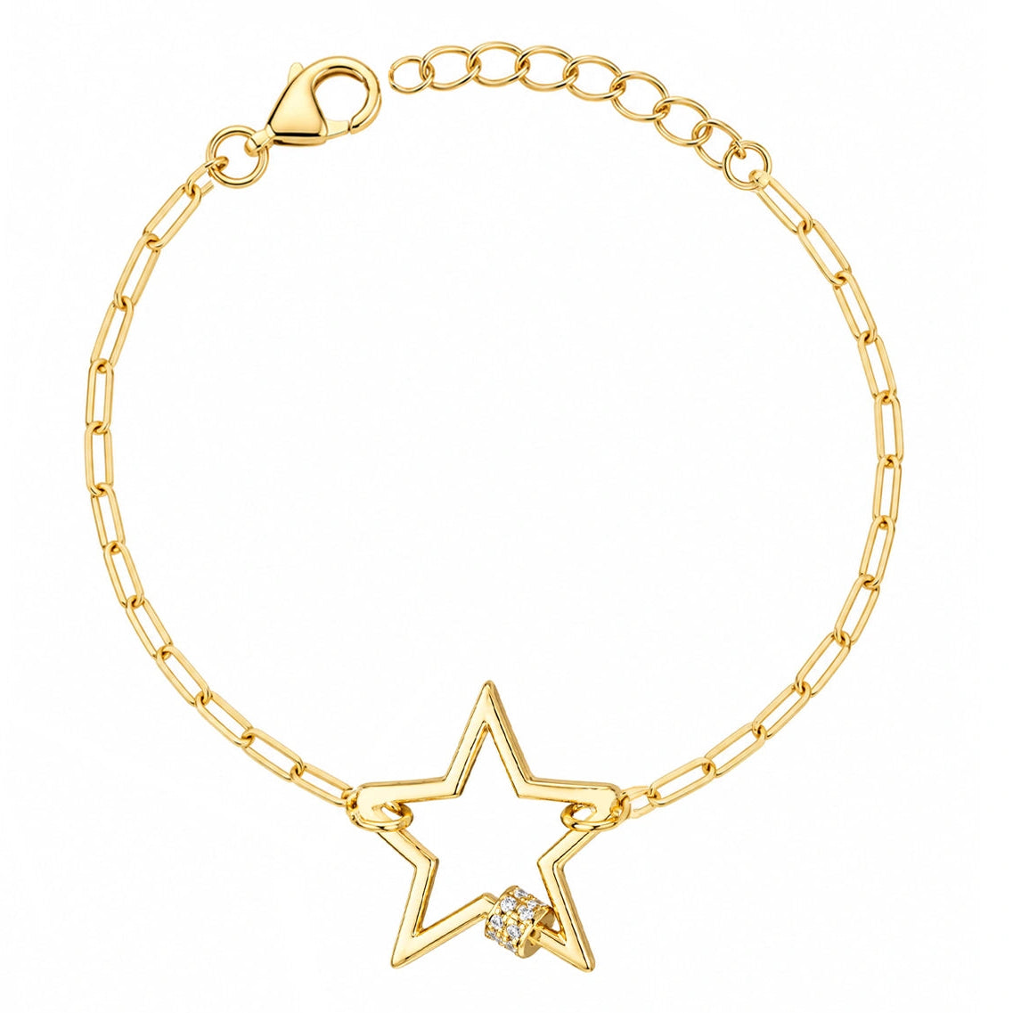 Star Bracelet with Zircons