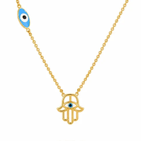Collier Main de Fatma avec Œil Émaillé
