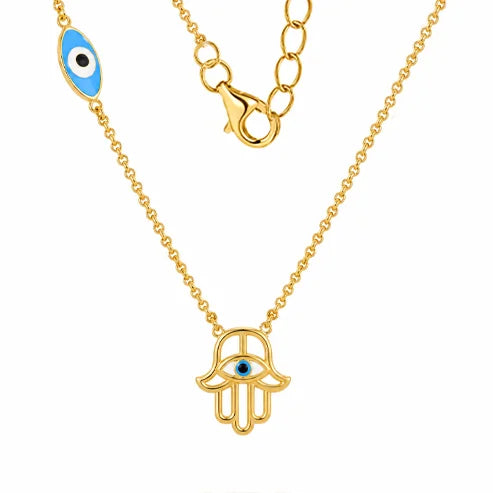 Collier Main de Fatma avec Œil Émaillé