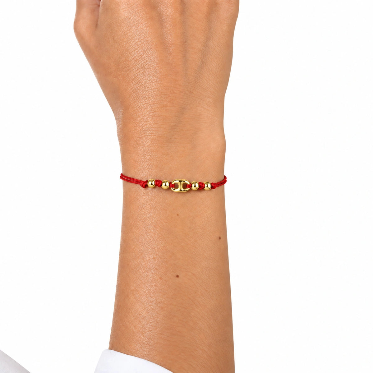 Bracciale Marina Argento Rodiato Cordino e Sfere
