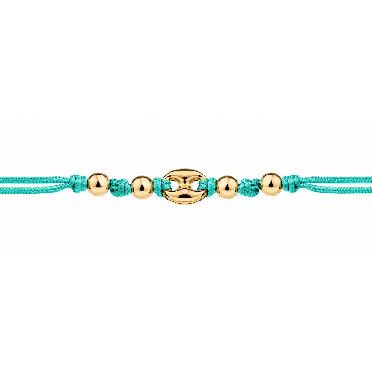 Bracciale Marina Argento Rodiato Cordino e Sfere