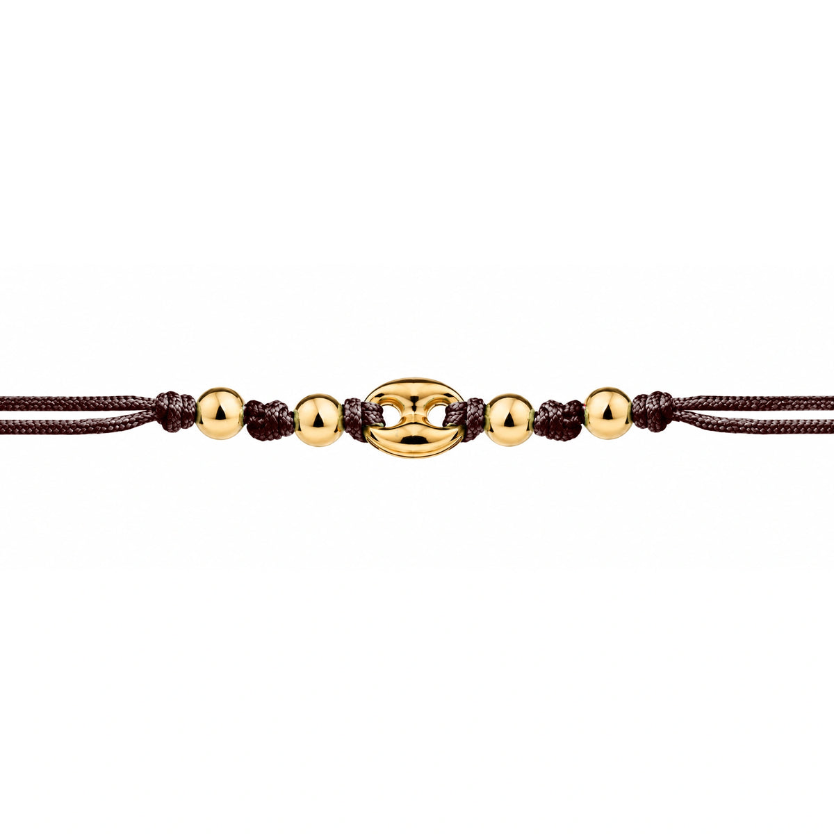 Bracciale Marina Argento Rodiato Cordino e Sfere