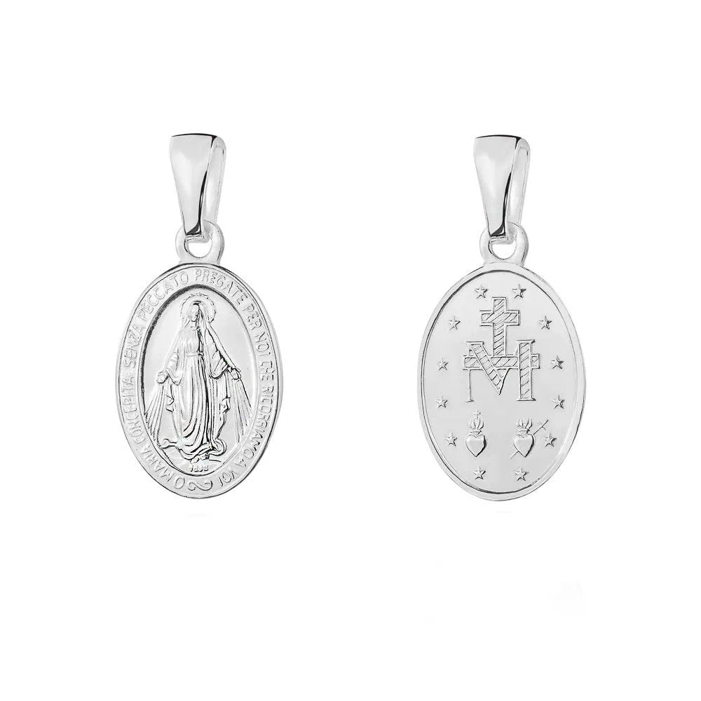 Necklace with Silver Miraculous Madonna Medal