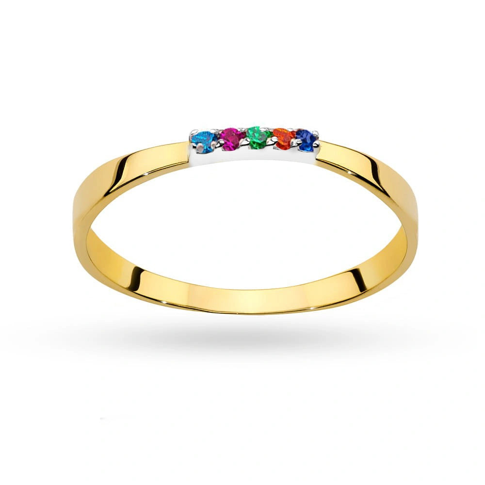 Anello Camille in Oro e Cubic Zirconia Multicolor