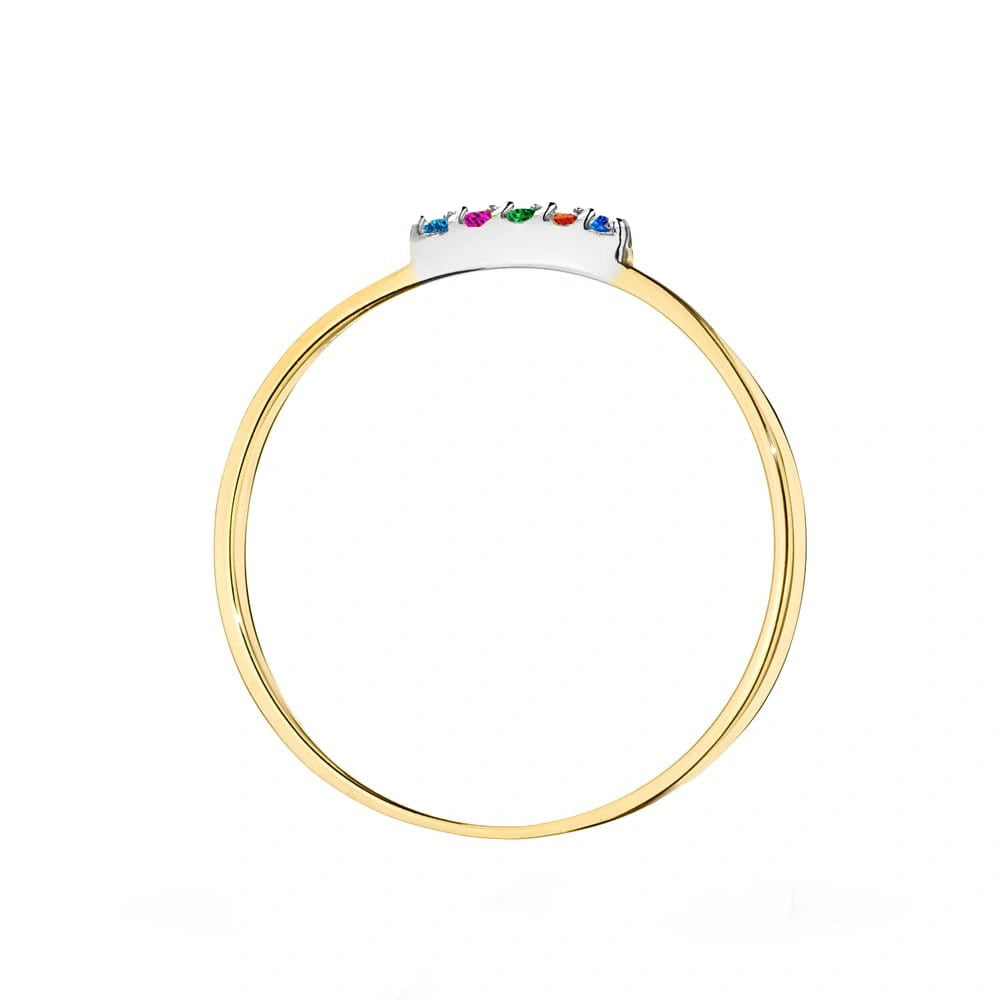 Camille Gold Ring with Multicolor Cubic Zirconia