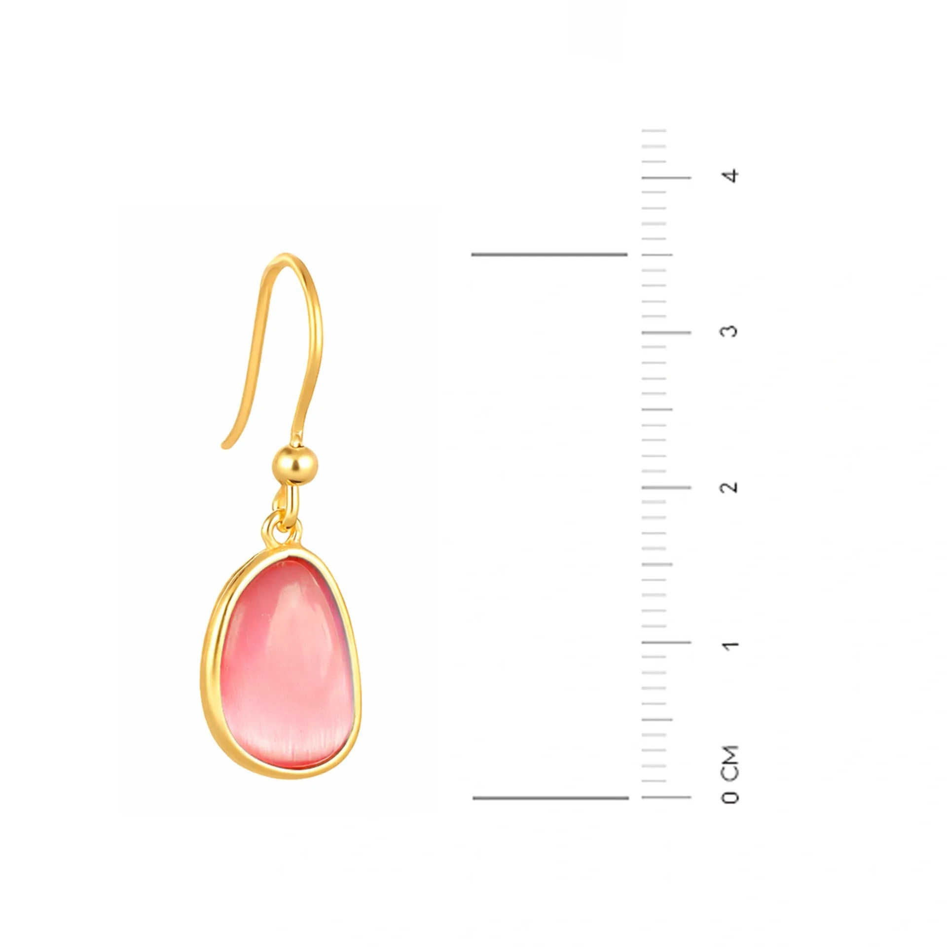 Set aus vergoldetem Silber mit Tropfen und Katzenauge