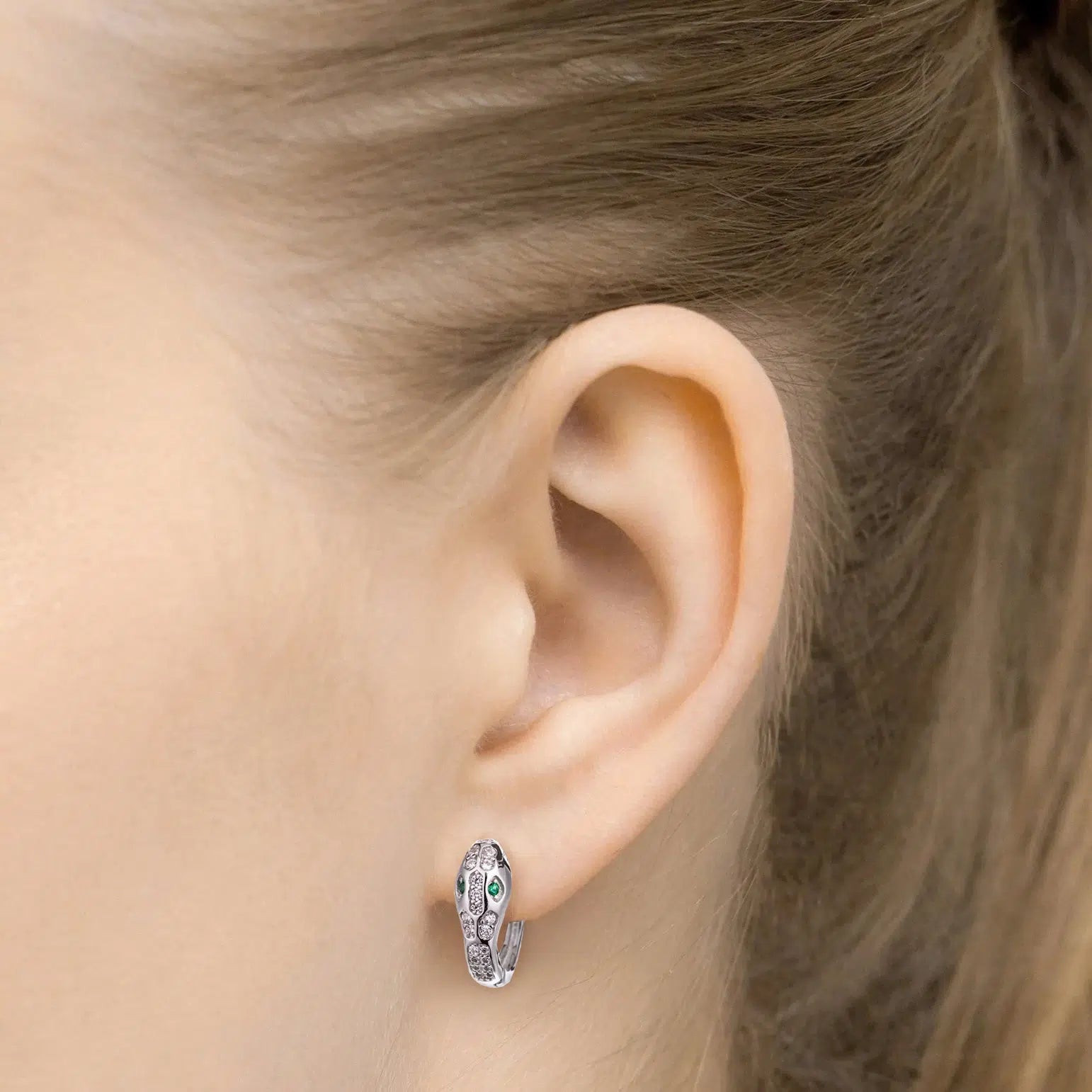 Orecchini Testa di Serpente Rodiati