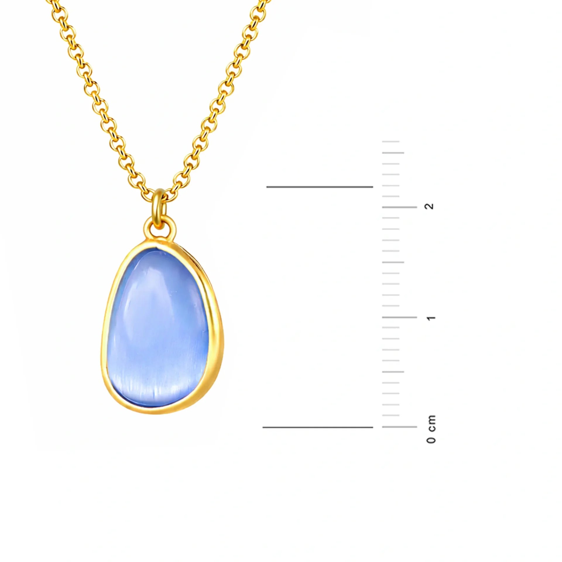 Set aus vergoldetem Silber mit Tropfen und Katzenauge