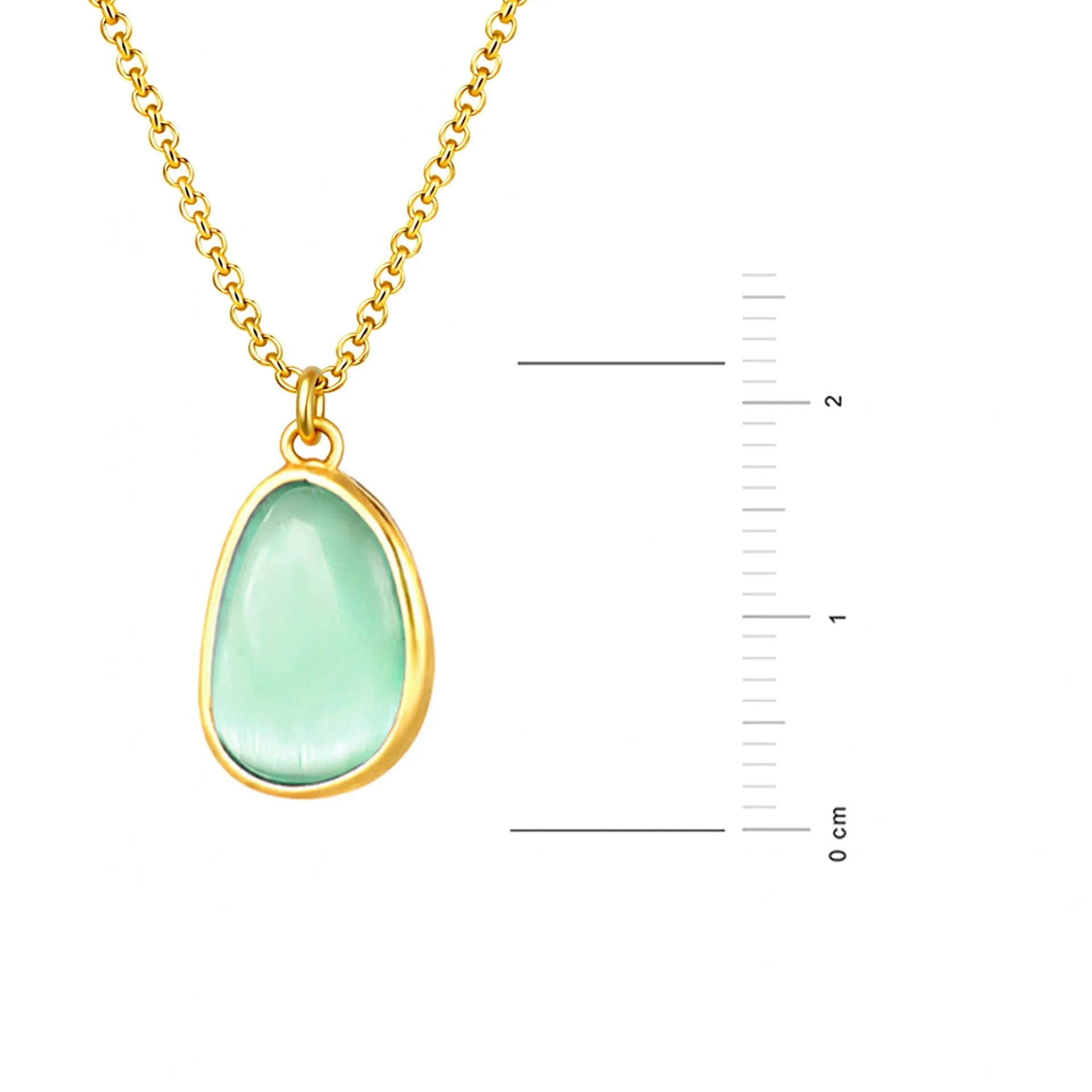 Set aus vergoldetem Silber mit Tropfen und Katzenauge