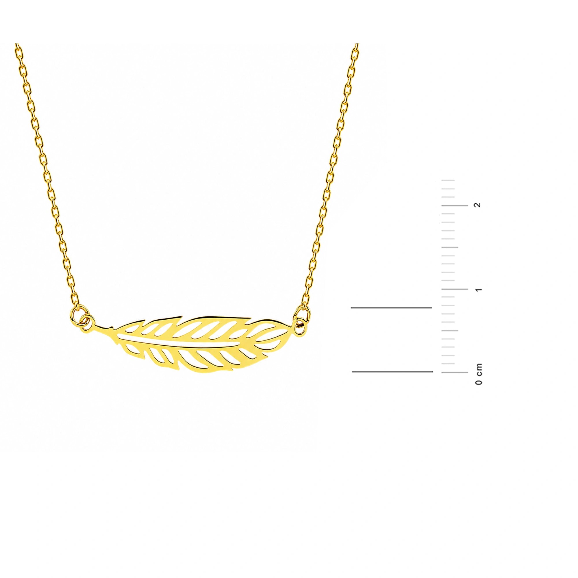 Halskette in Gold Feder