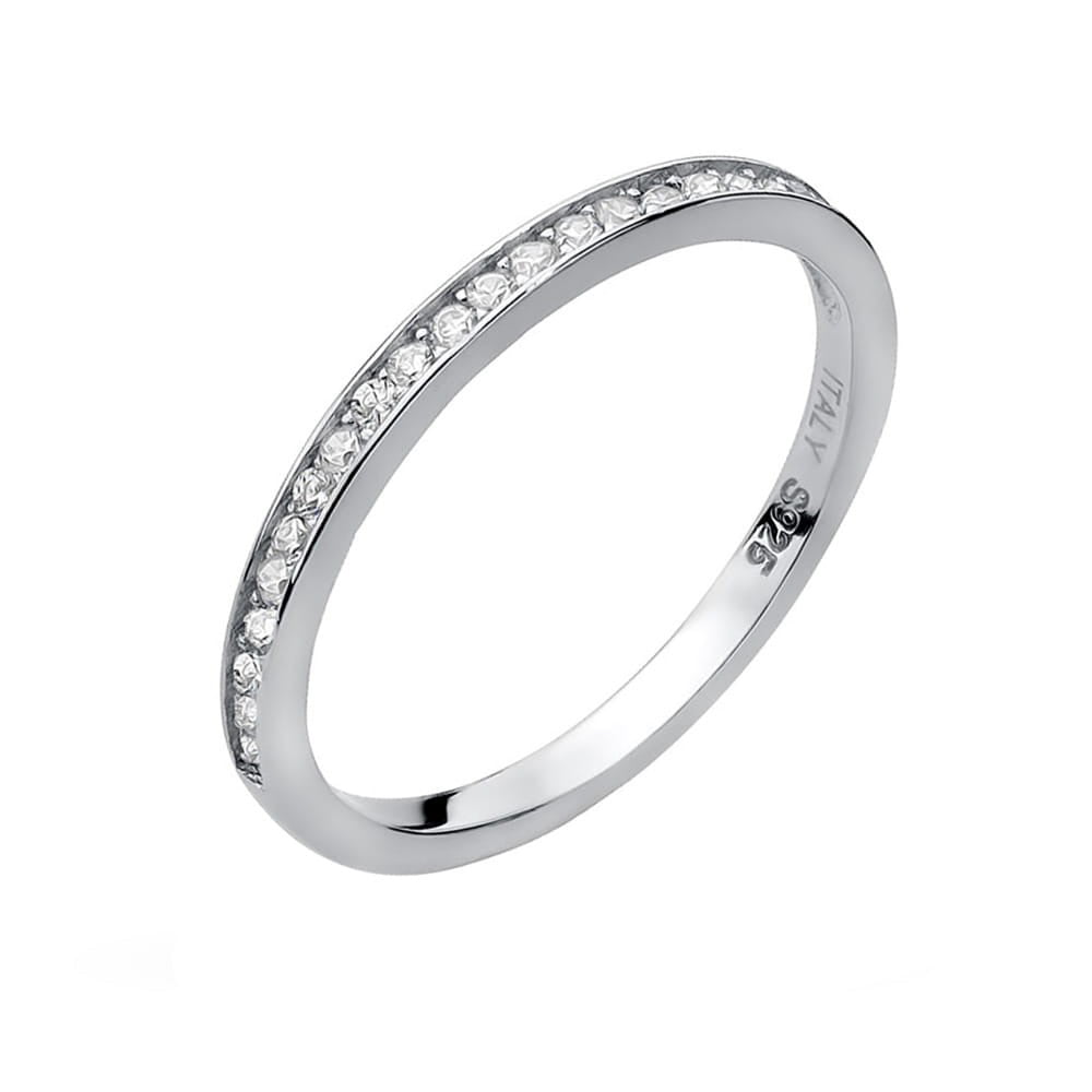 Anillo Semi Pavé con Circonitas Blancas