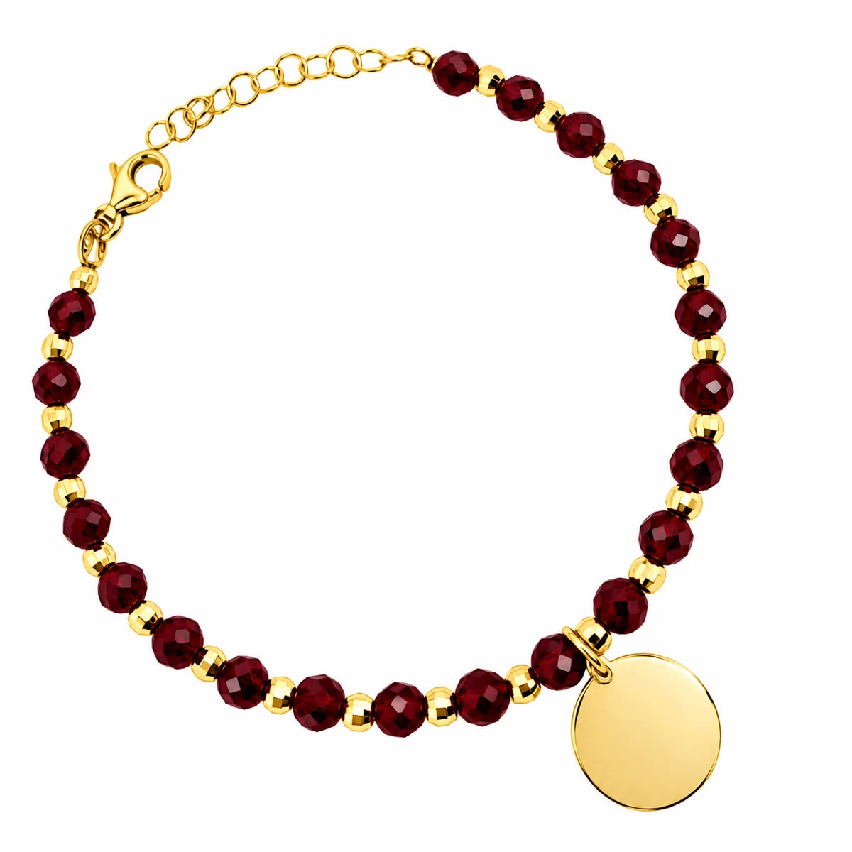 Bracciale con Pietre Sfaccettate e Sfere
