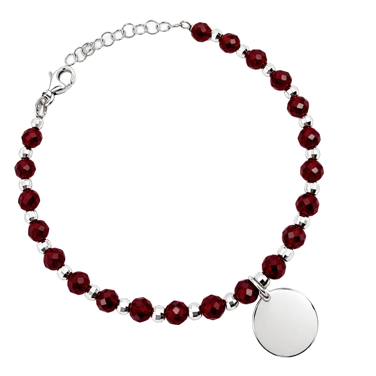 Bracciale con Pietre Sfaccettate e Sfere