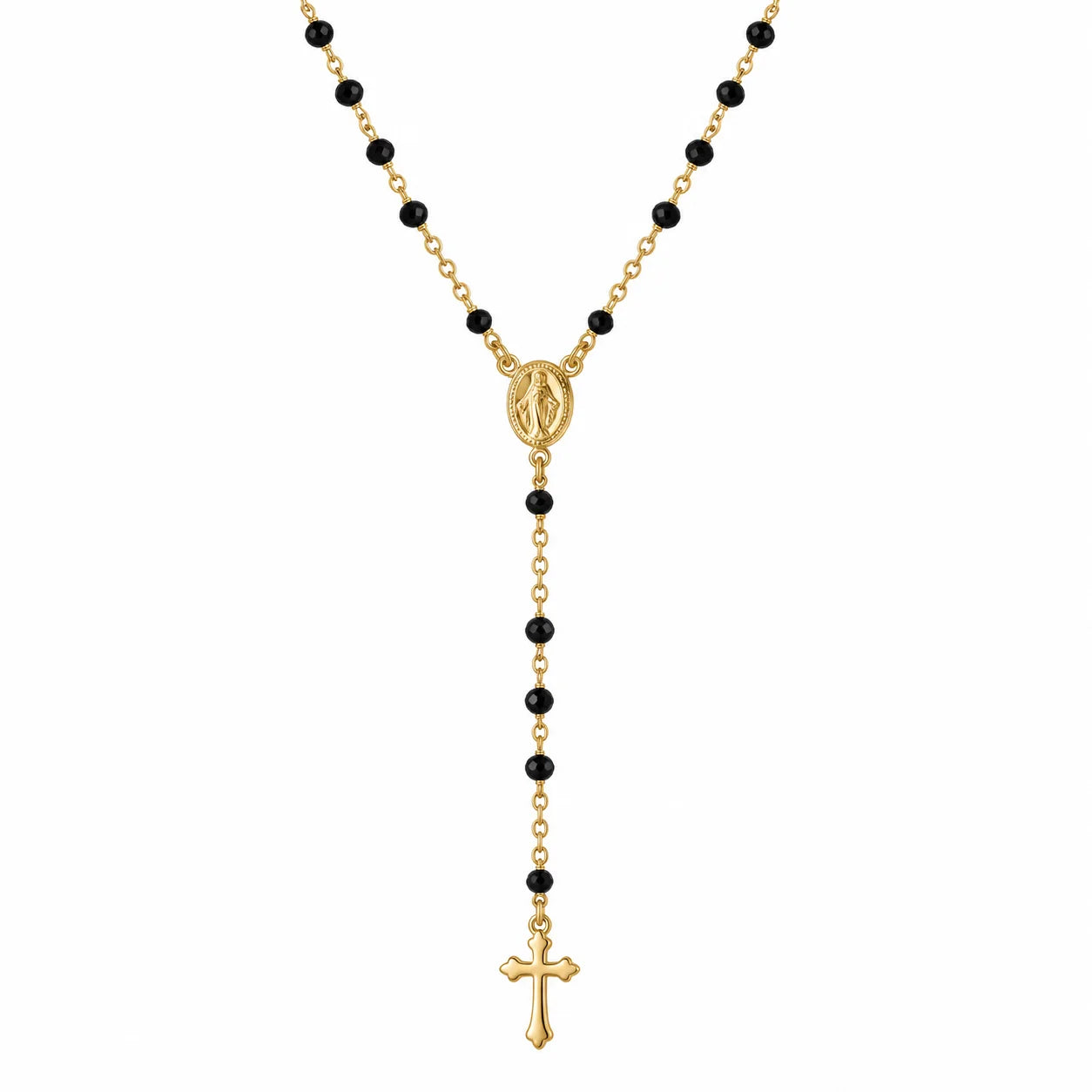 Collar Colgante de Plata con Insertos Religiosos