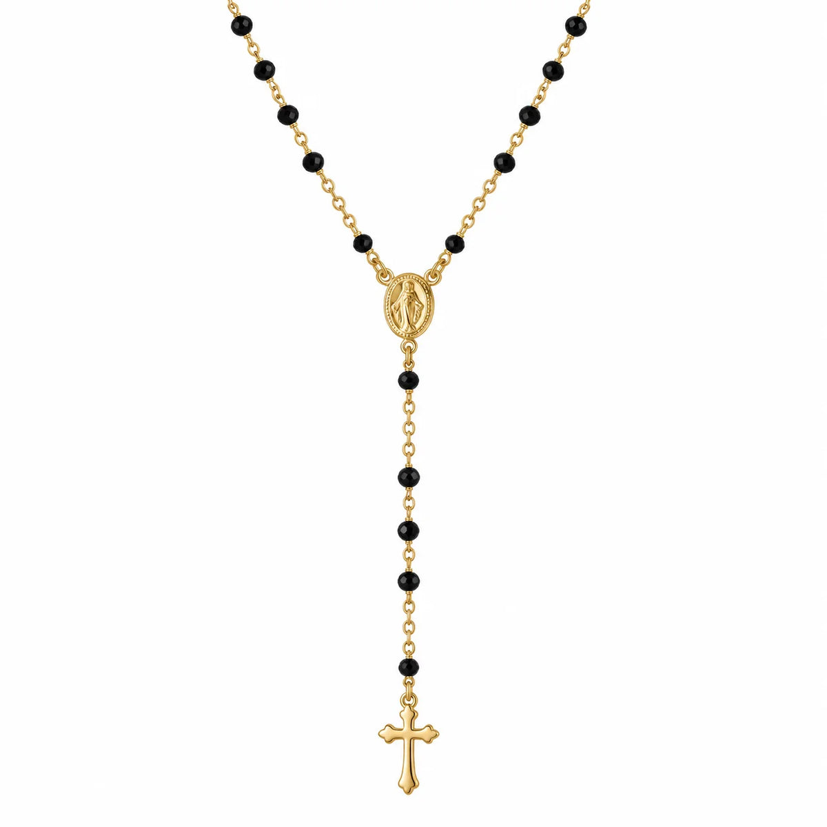 Collar Colgante de Plata con Insertos Religiosos