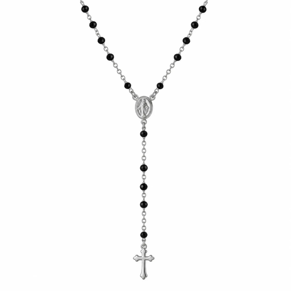 Collar Colgante de Plata con Insertos Religiosos