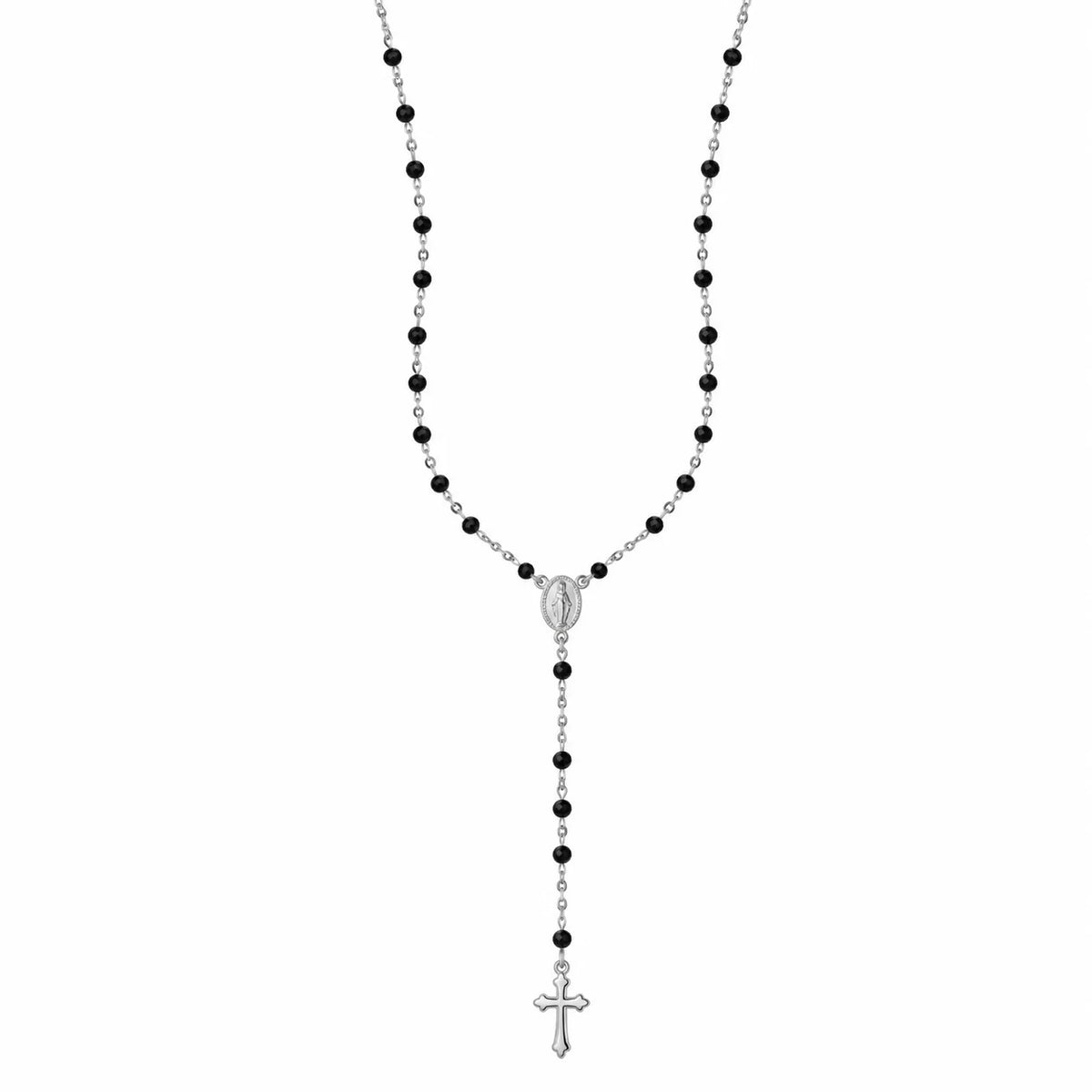 Collar Colgante de Plata con Insertos Religiosos