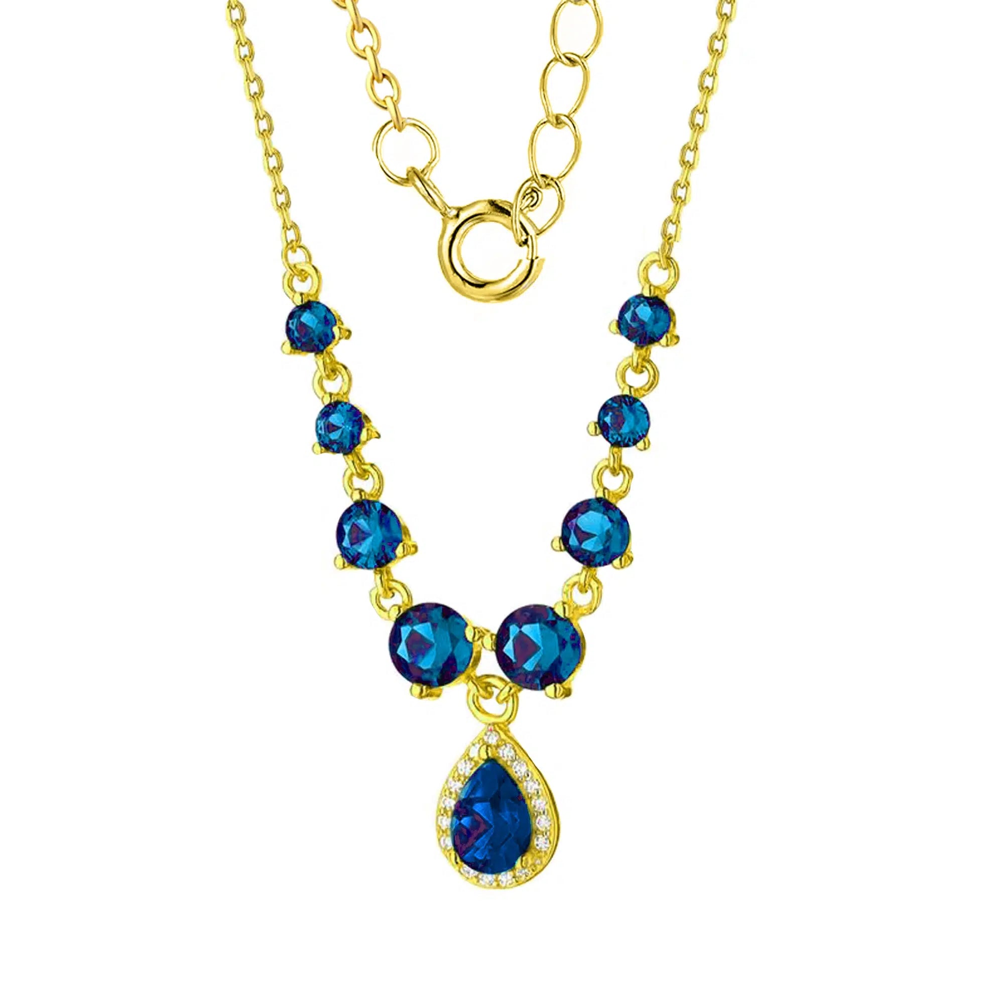 Golden Dew Necklace with Zircons