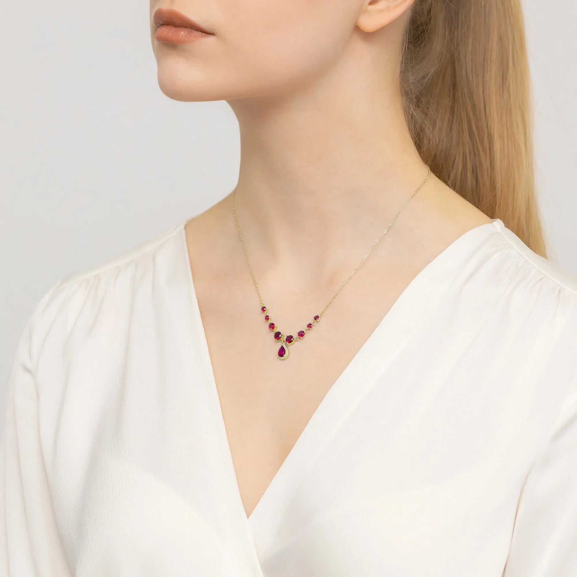 Goldene Tau-Kette mit Zirkonia