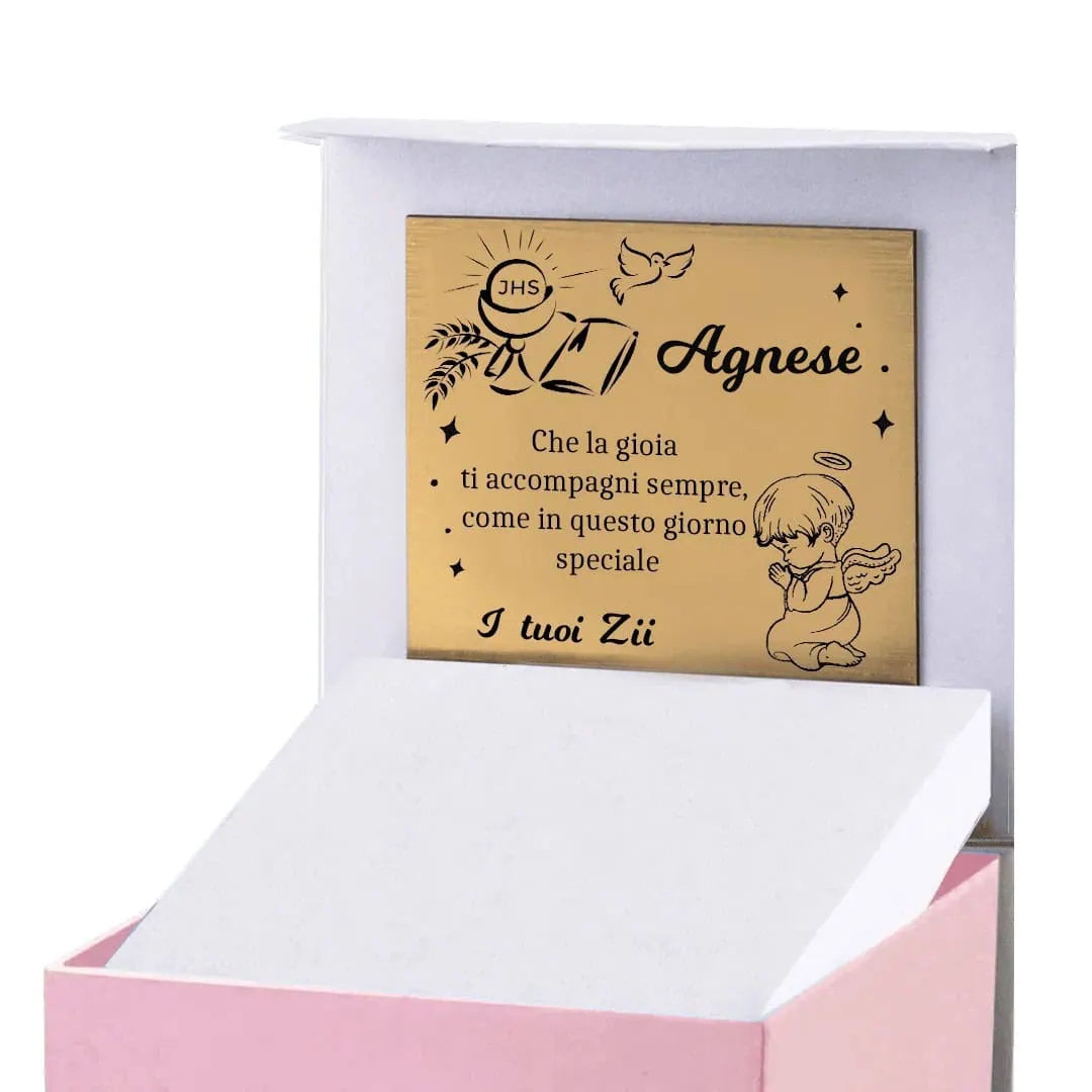 Orecchini in Oro da Bambina Cuore Rosso e Orsetto Rosa