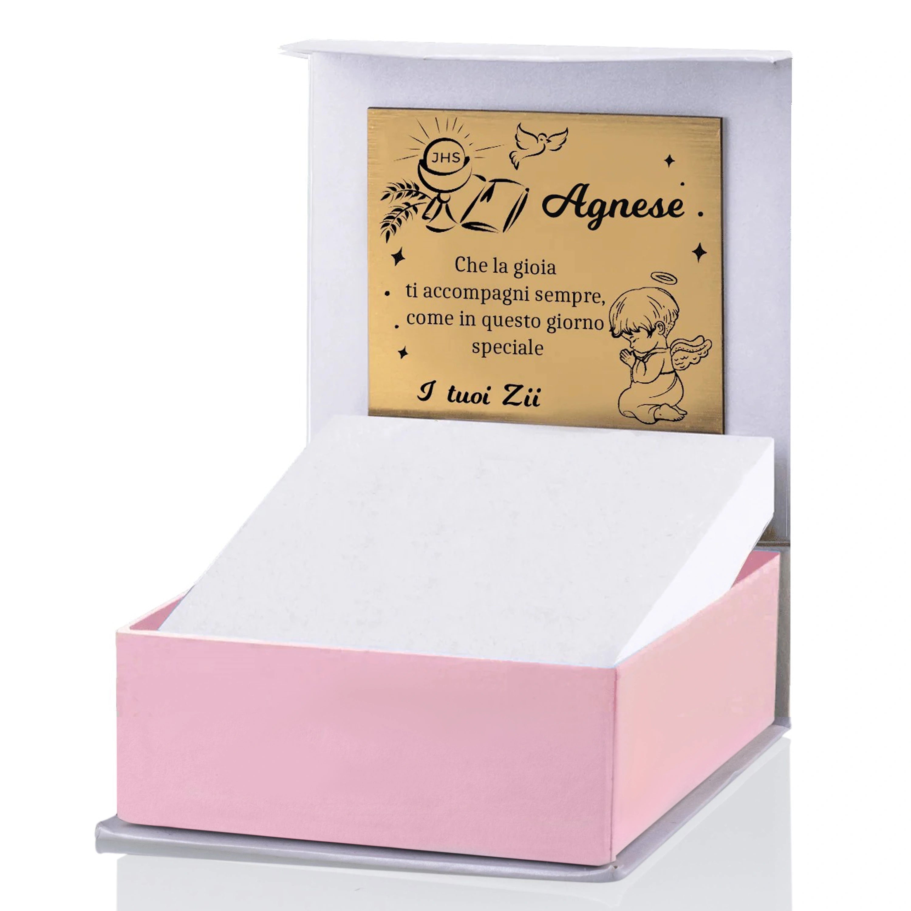 Bracciale in Oro 14KT da Bambino con Targhetta Personalizzabile