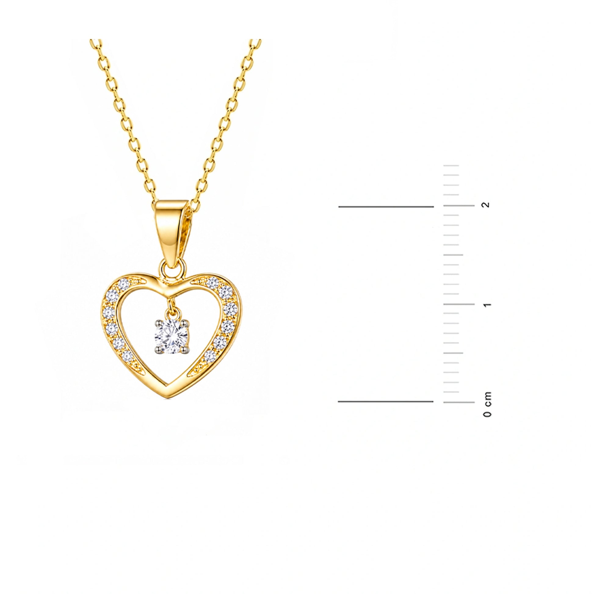 Collier en Or Cœur Point de Lumière