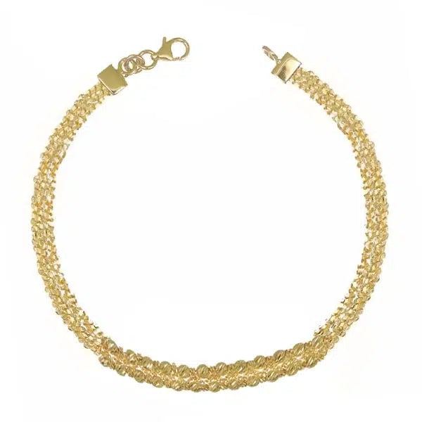 Bracciale Tessuto Disco Ball in Oro 9 KT