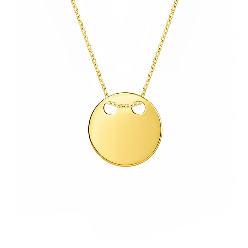 Halskette aus Gold mit gravierbarer Medaille