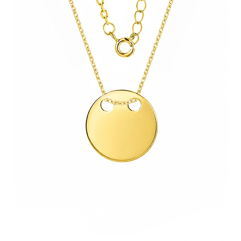 Halskette aus Gold mit gravierbarer Medaille