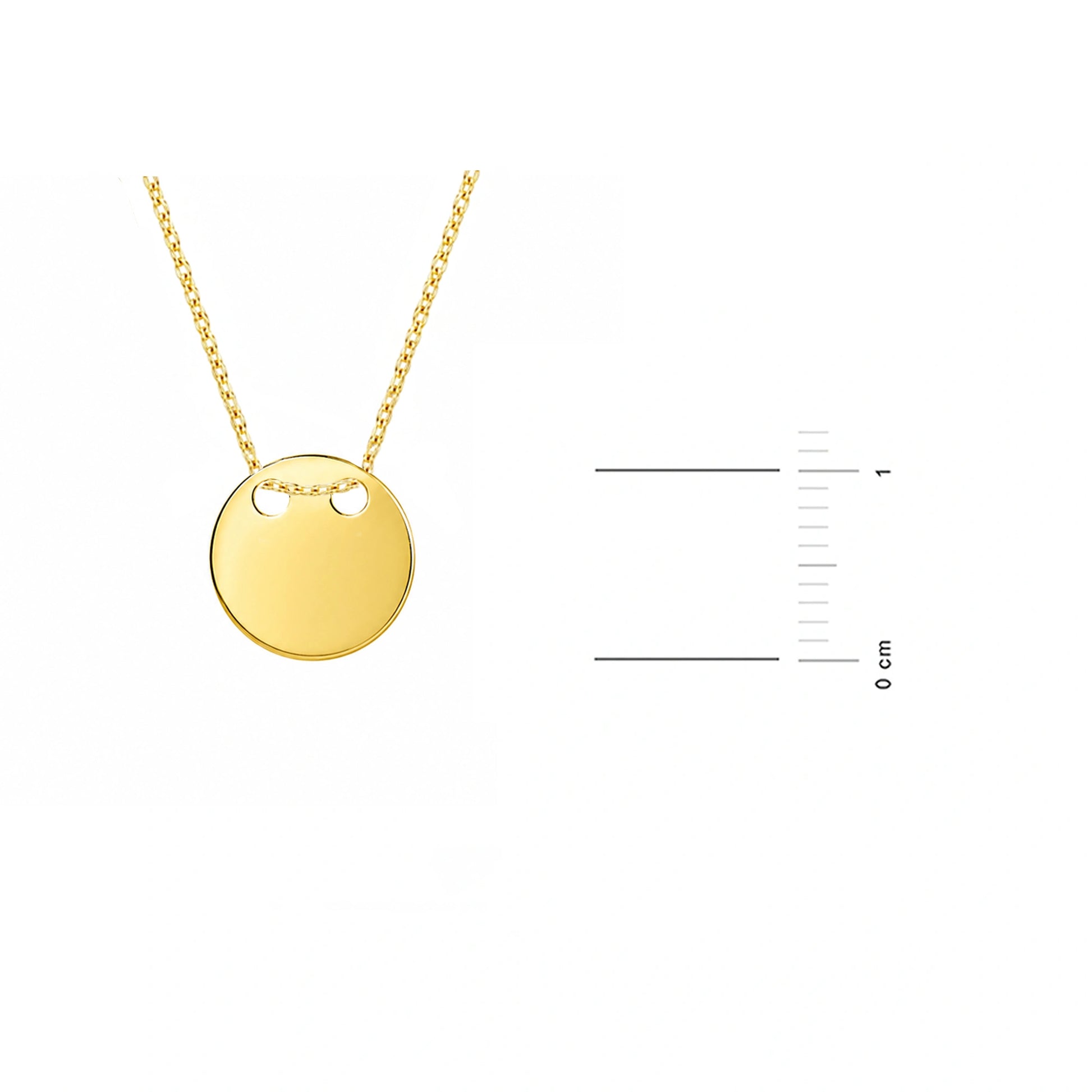 Halskette aus Gold mit gravierbarer Medaille