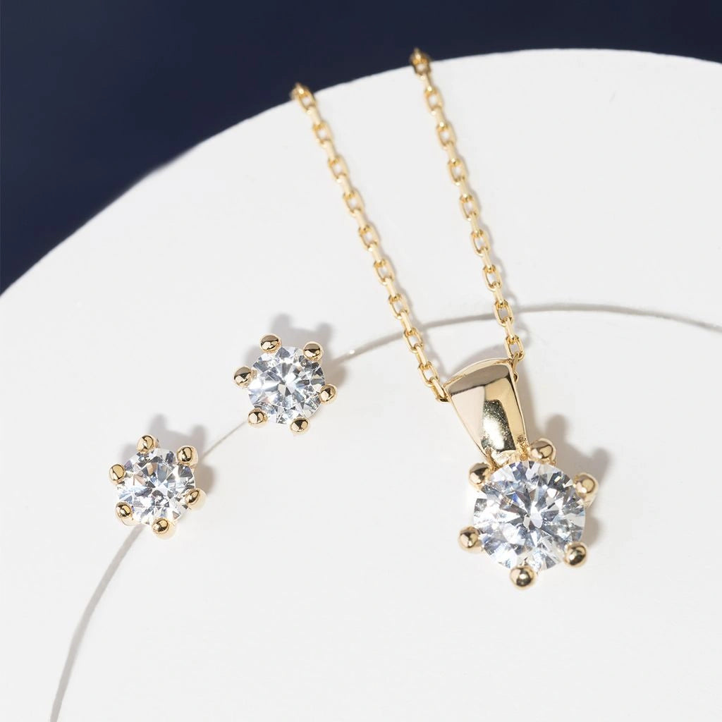 Classic Gold Earring with HPHT Diamond