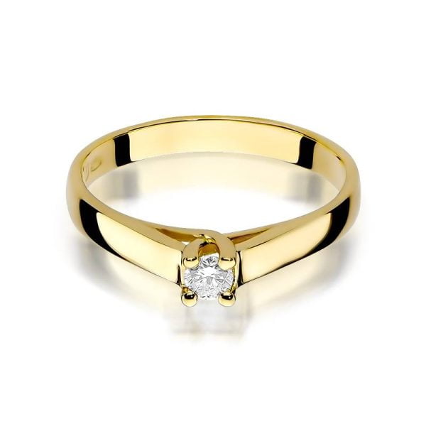 Anello In Oro con Diamante Arroccato 0,10 ct
