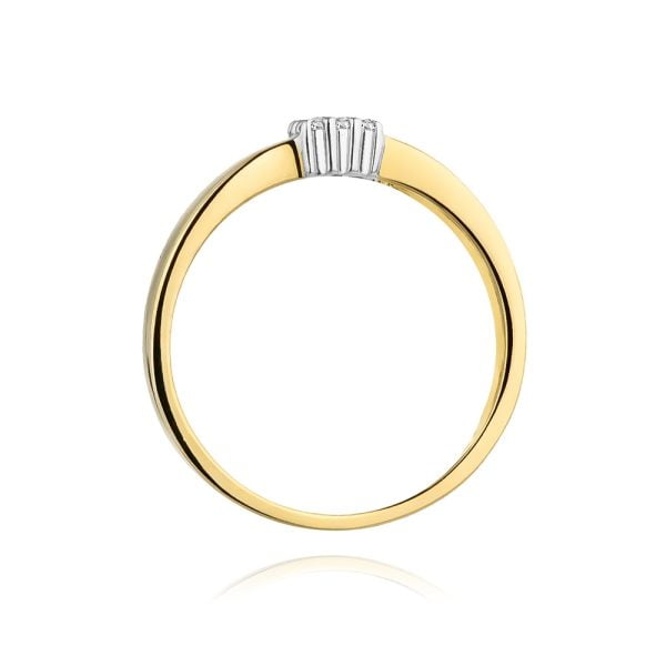 Anello In Oro 14kt con 12 diamanti 0,05 ct