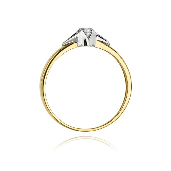 Anello In Oro con Diamante 0,10 ct dentro Cometa