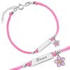 Bracciale Argento Bimba Cordoncino Rosa Gaillardia